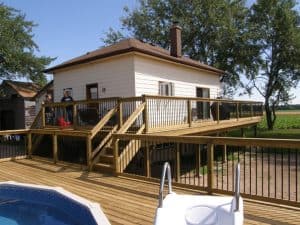 Awesome deck and poolside construction