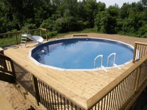 Pool deck surround