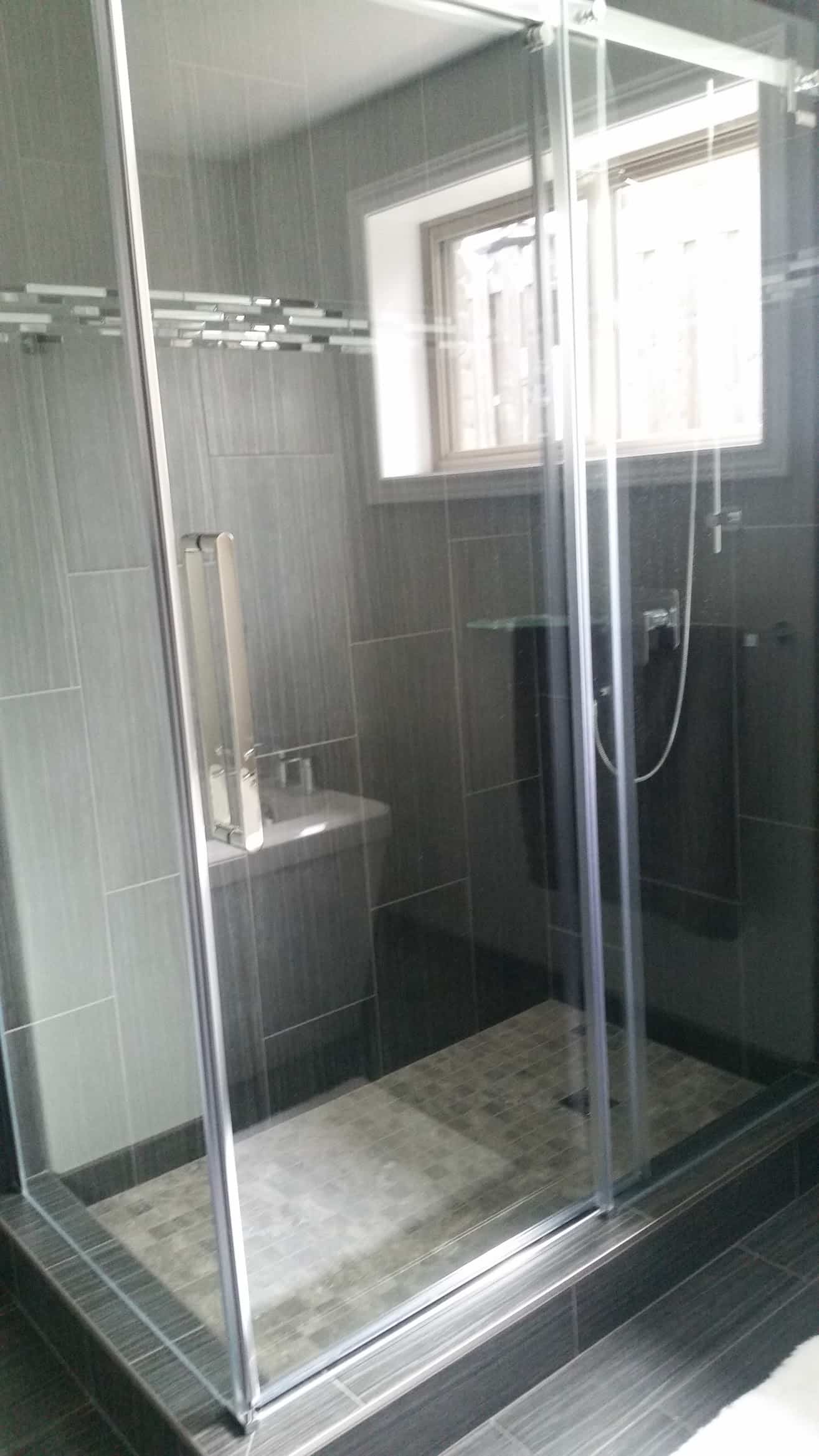 Shower stall glass doors